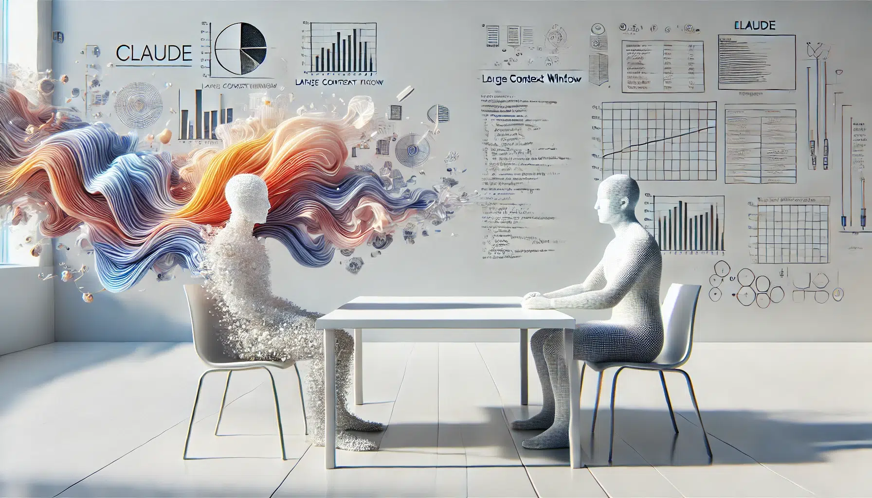 claude-chatgpt Il·lustració d’una persona treballant amb eines d’intel·ligència artificial